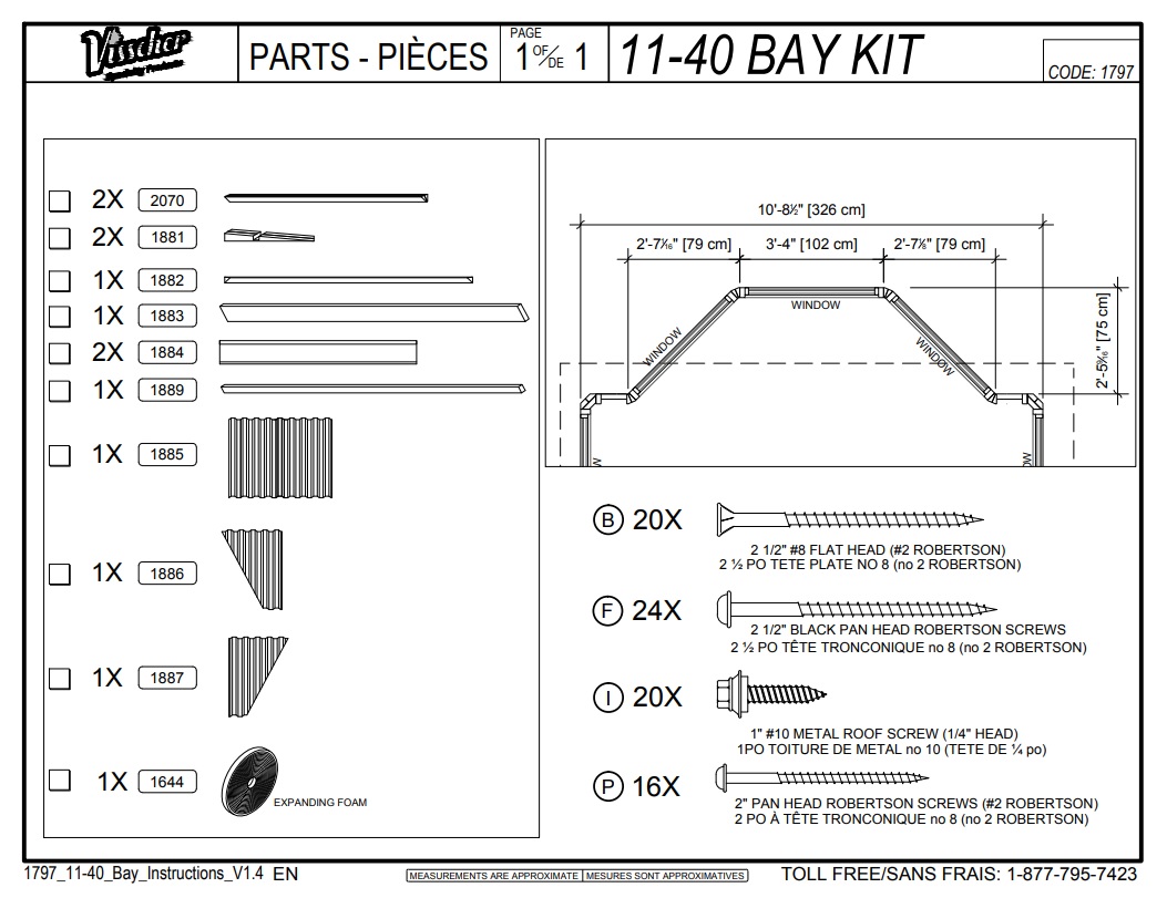 ﻿Visscher Gazebo 11’ Bay Windows
